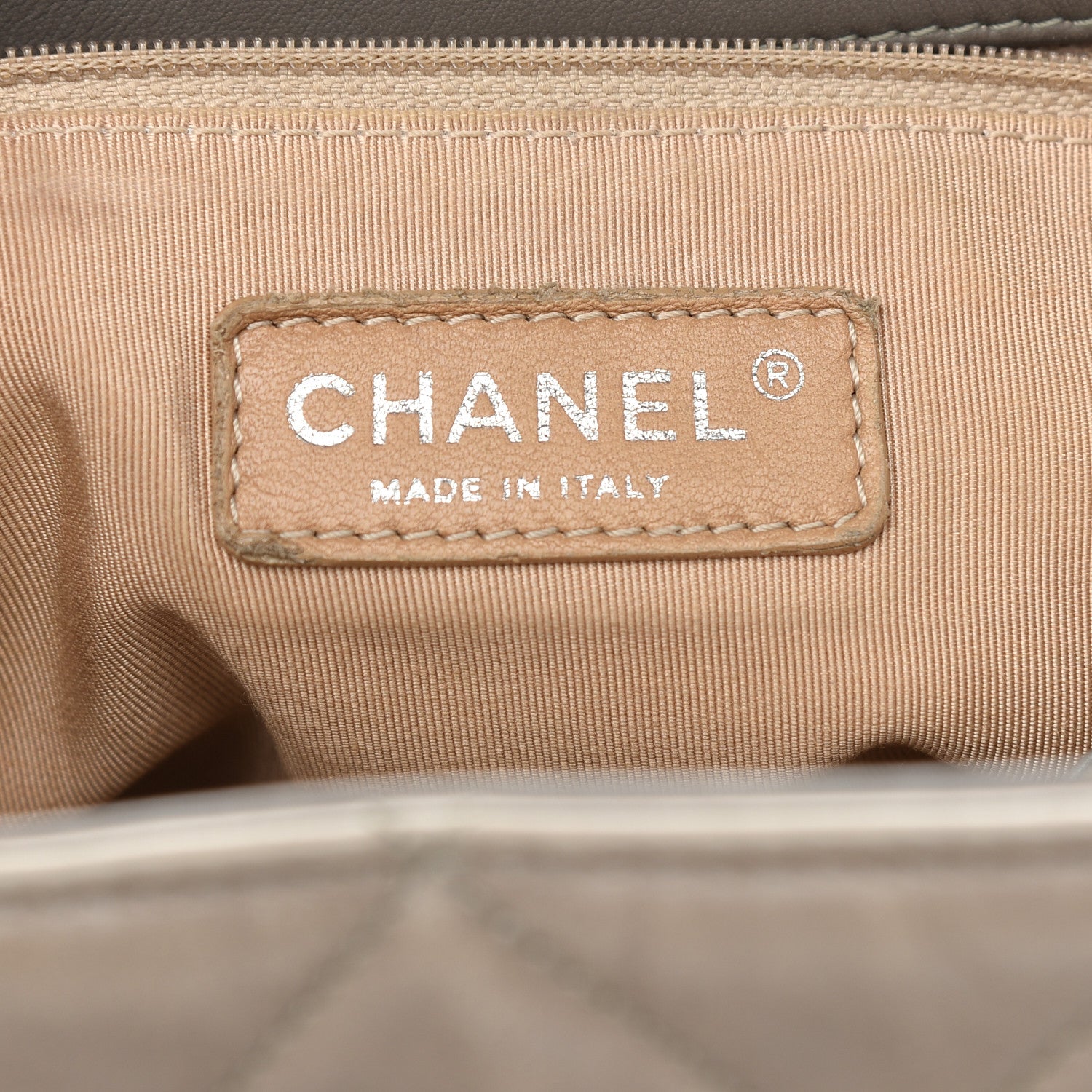 Chanel Glazed Crinkled Lambskin Mademoiselle Large East West Flap Grey 7 of 11
