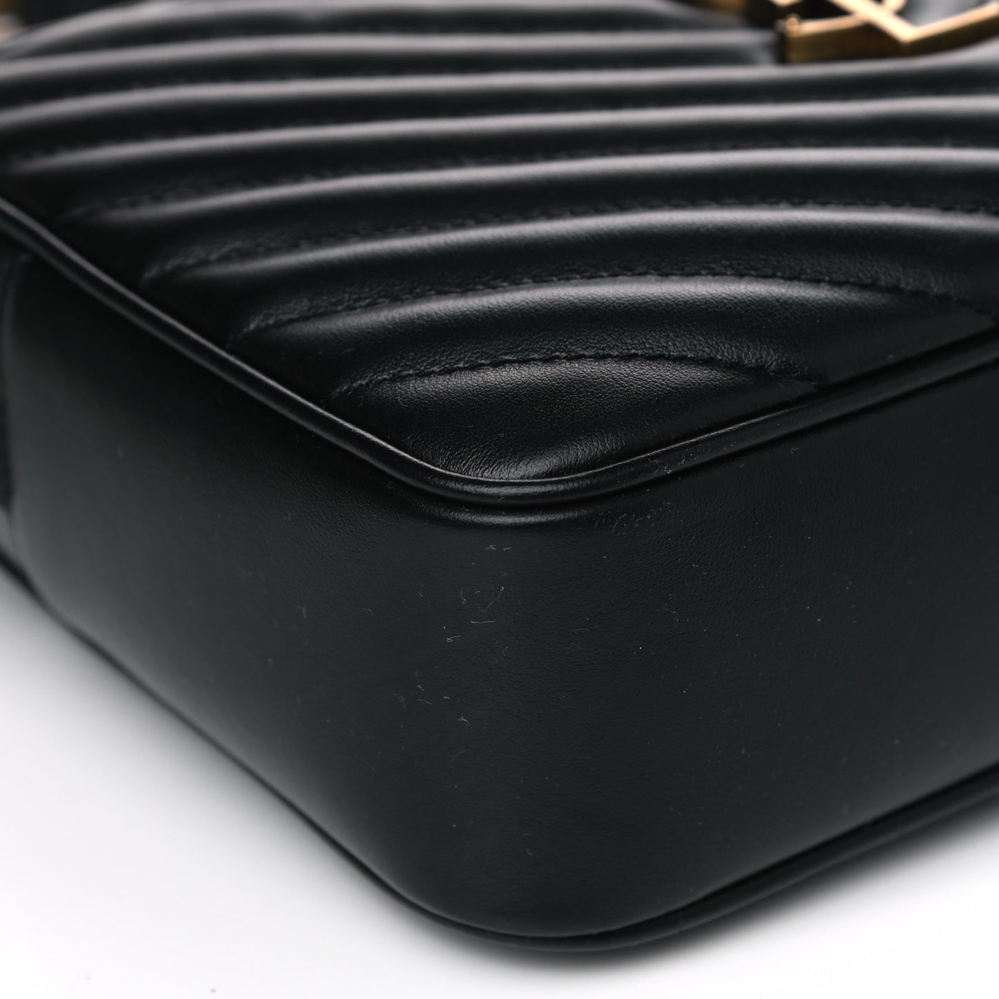 Calfskin Matelasse Monogram Lou Camera Bag Black