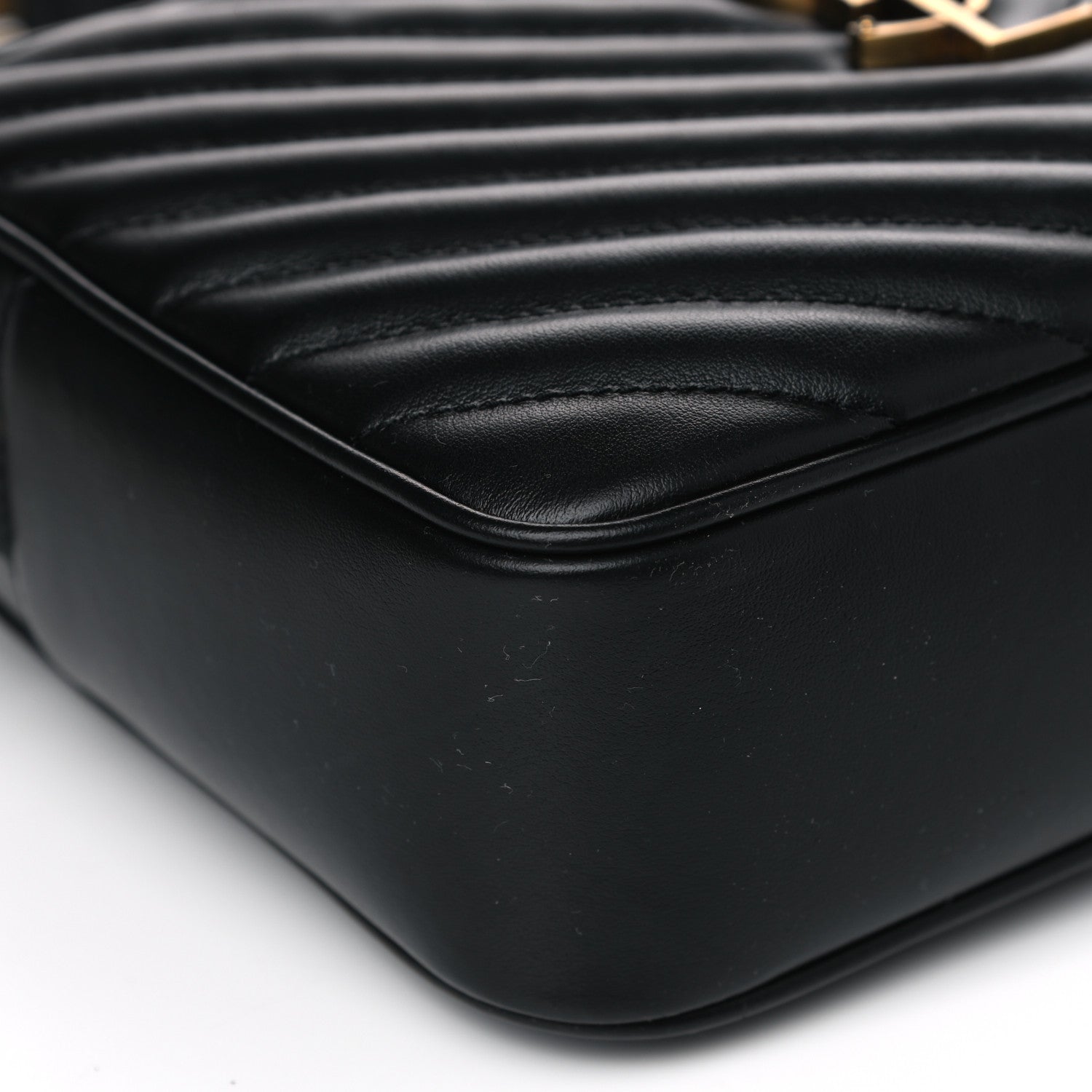 Saint Laurent Calfskin Matelasse Monogram Lou Camera Bag Black 9 of 12
