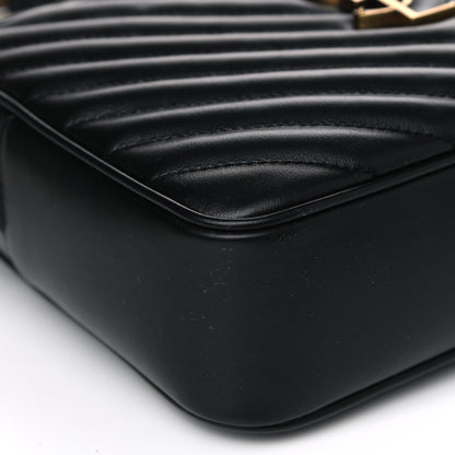Saint Laurent Calfskin Matelasse Monogram Lou Camera Bag Black 9 of 12