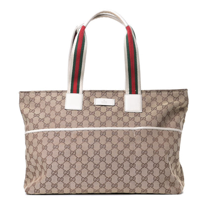 Gucci Monogram Web Large Diaper Tote Off White 1 of 7