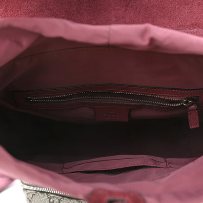 Gucci GG Supreme Monogram Blooms Small Single Buckle Backpack Beige Multicolor Dry Rose 5 of 9