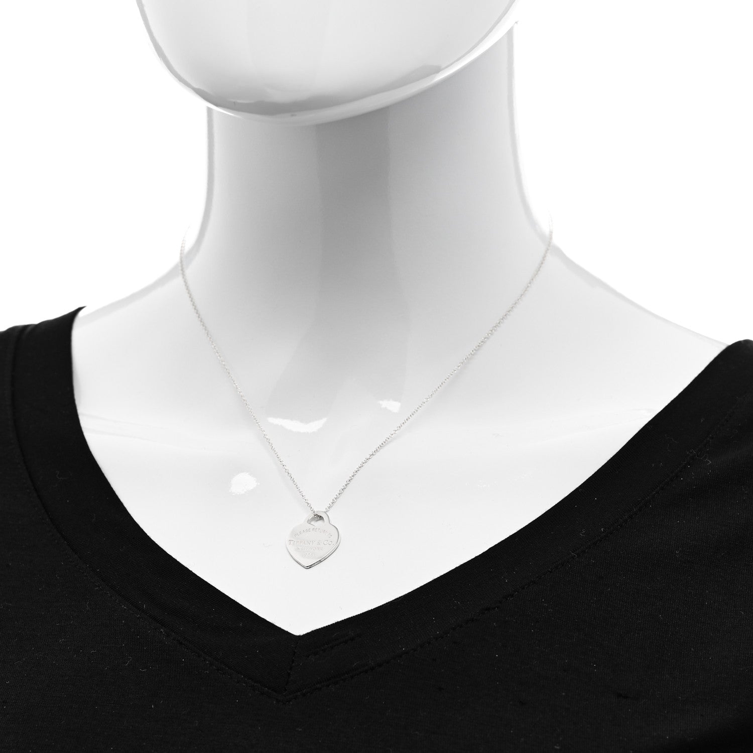 Tiffany Sterling Silver Small Return to Tiffany Heart Pendant Necklace 2 of 7