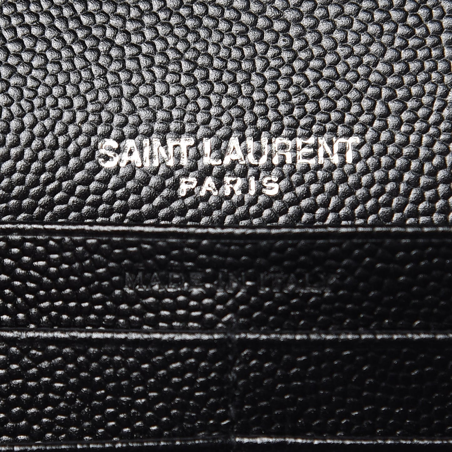 Grain De Poudre Matelasse Chevron Monogram Chain Wallet Black