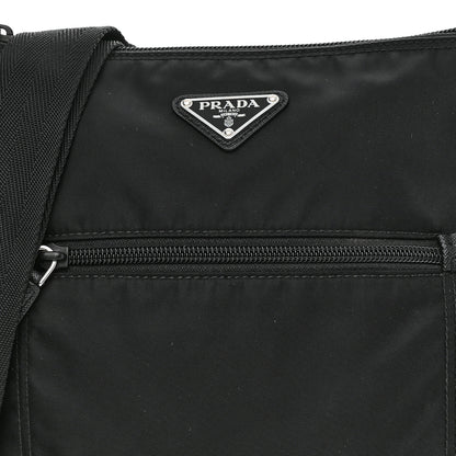 Prada Nylon Saffiano Flat Messenger Bag Black 8 of 10