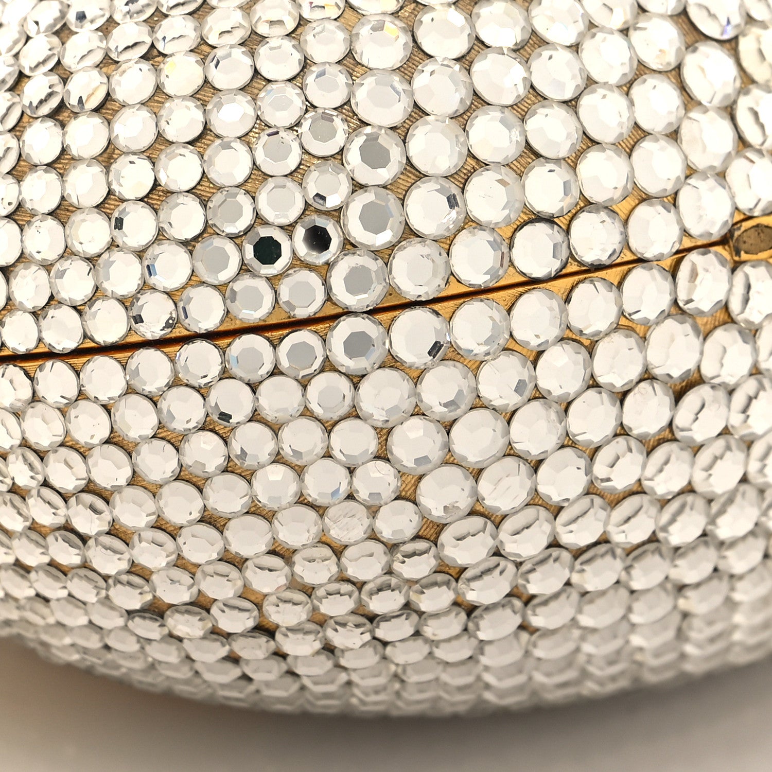 Judith Leiber Swarovski Crystal Chatelaine Minaudiere Gold 8 of 14