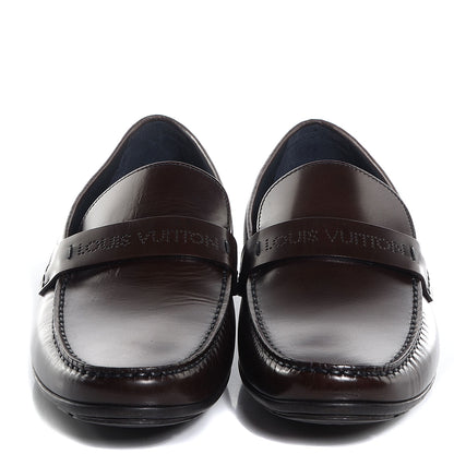 Louis Vuitton Mens Calfskin Bowery Moccasin Loafer 10 Brown 2 of 8