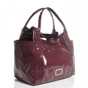 Patent Lacca Large Nuage Bow Hobo Purple