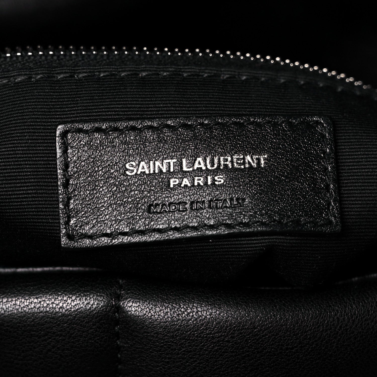 Saint Laurent Lambskin Quilted Small Loulou Puffer Monogram Chain Satchel Black 6 of 11