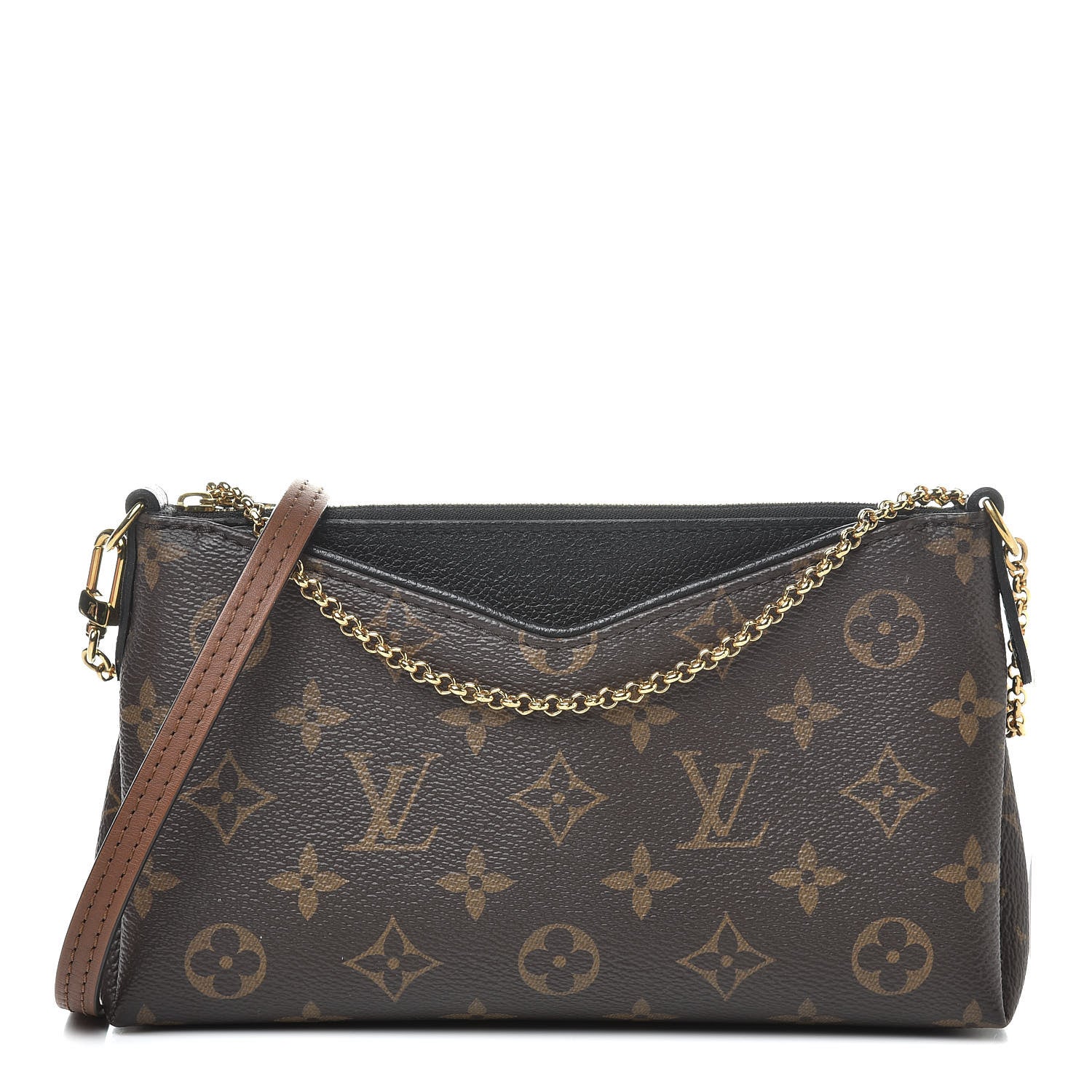 Louis Vuitton Monogram Pallas Clutch Black 1 of 13