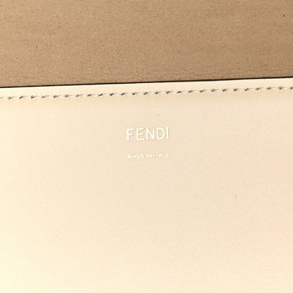 Fendi Vitello King Plexiglass Logo Embossed Large Fendi Sunshine Shopper Tote White Ice 6 of 9