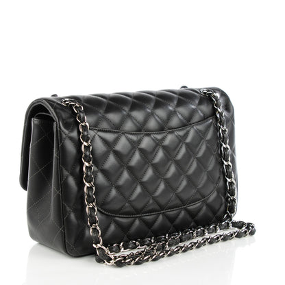 Chanel Lambskin Quilted Jumbo Double Flap Dark Grey 3 of 8