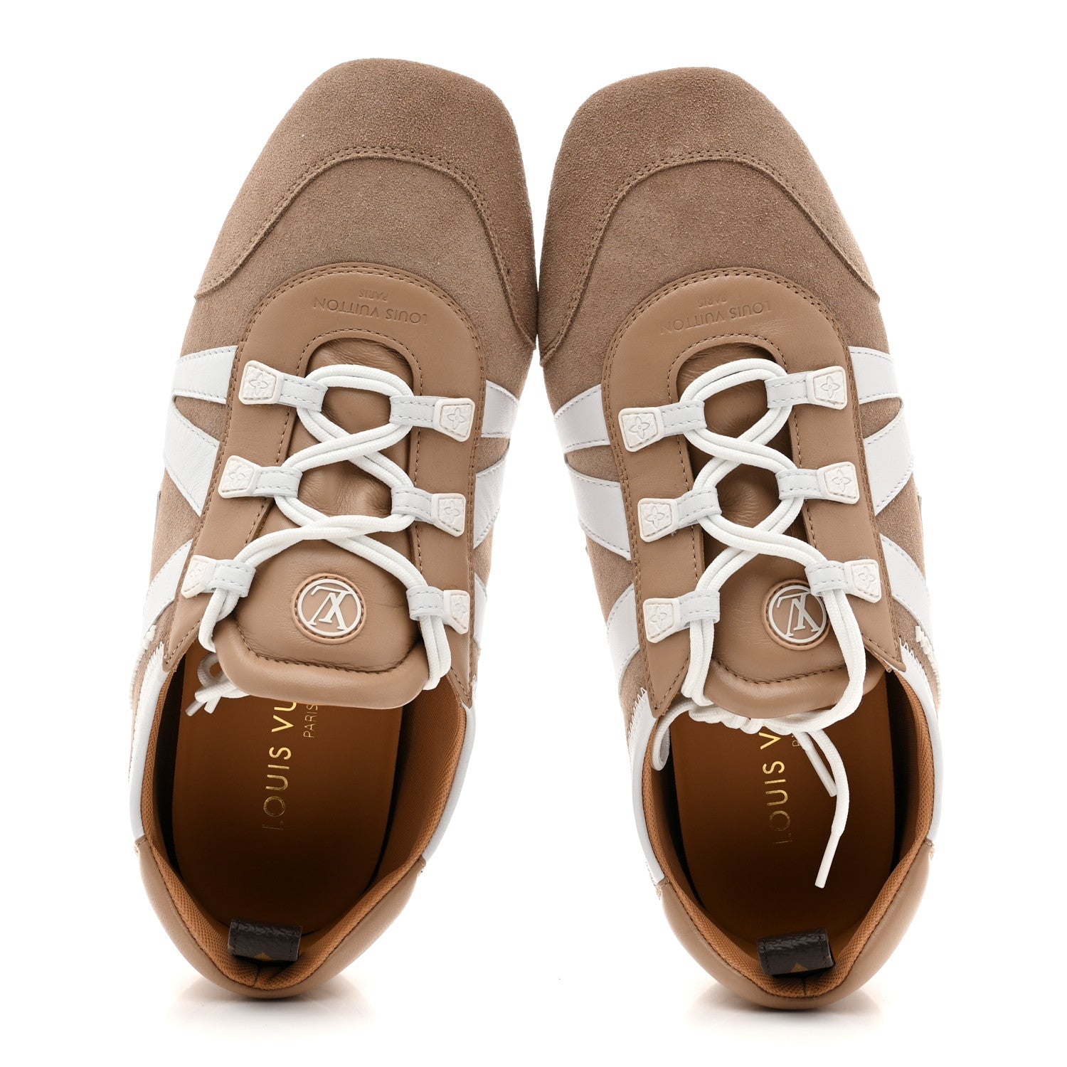 Louis Vuitton Suede Calfskin LV Sneakerina 40 Hazelnut Brown 2 of 9