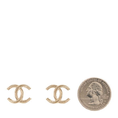 Chanel Metal Twisted CC Earrings Gold 2 of 5