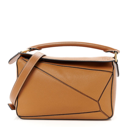 Loewe Calfskin Small Puzzle Bag Tan 1 of 9