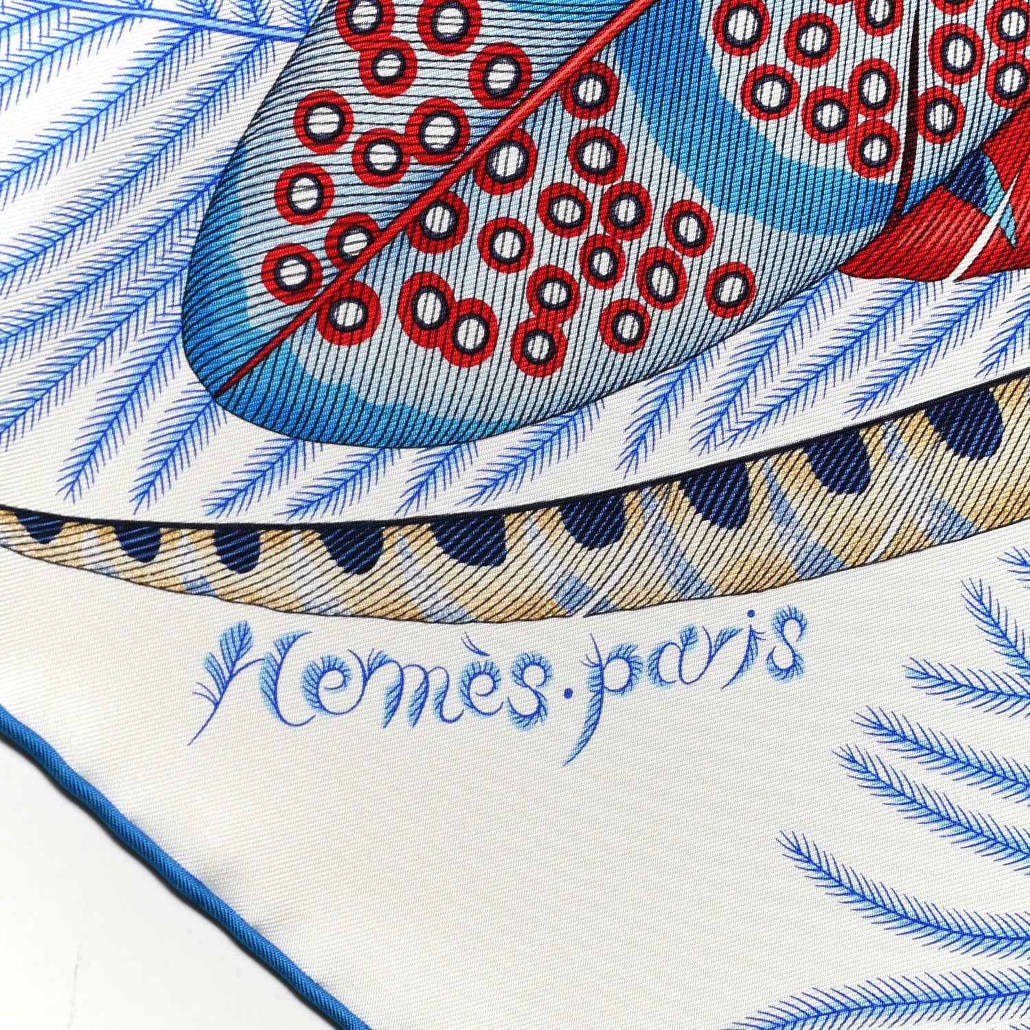 Hermes Silk Plumes En Fete Scarf 90 2 of 6