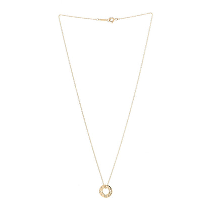 Tiffany 18K Yellow Gold Diamond Atlas Pierced Pendant Necklace 3 of 7