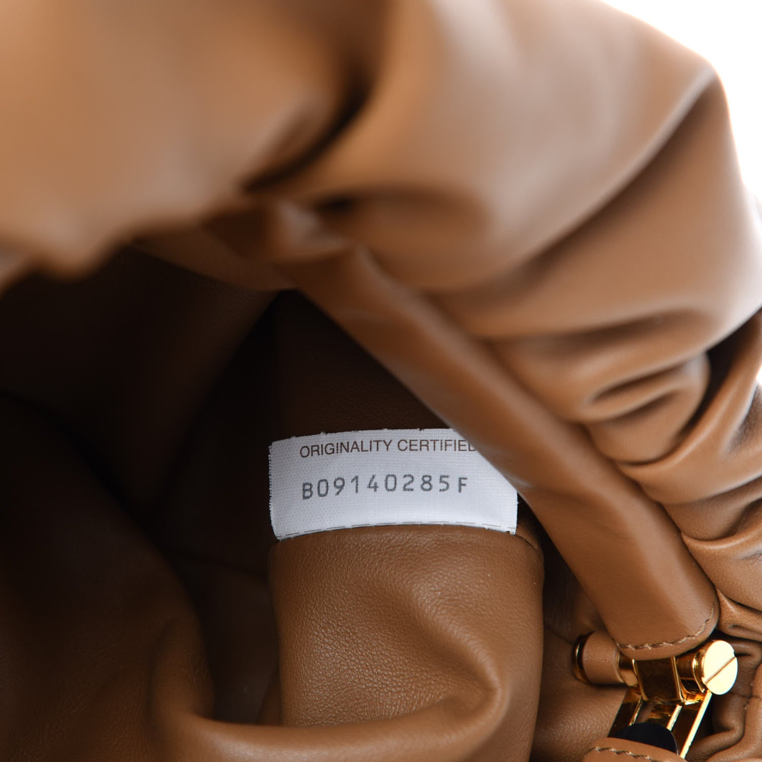 Bottega Veneta Calfskin The Pouch Chain Cammello 10 of 11