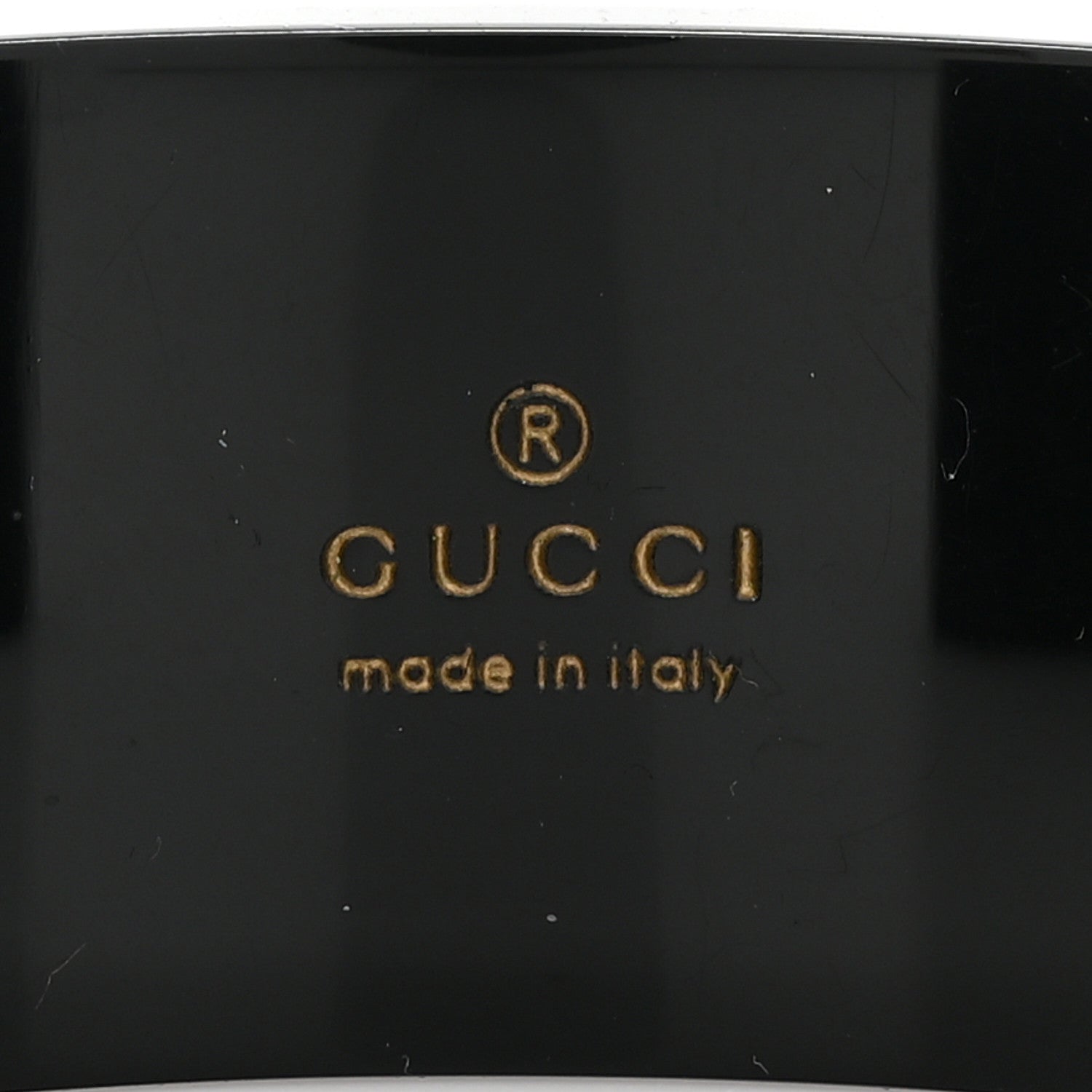 Gucci Resin Crystal Cuff Bracelet S Black 3 of 5