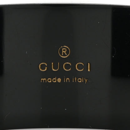 Gucci Resin Crystal Cuff Bracelet S Black 3 of 5