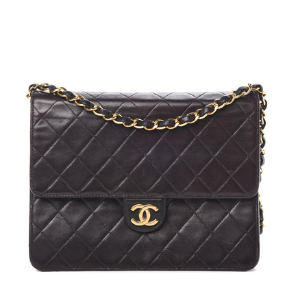 Chanel Lambskin Quilted Small Single Flap Black 1 of 18
