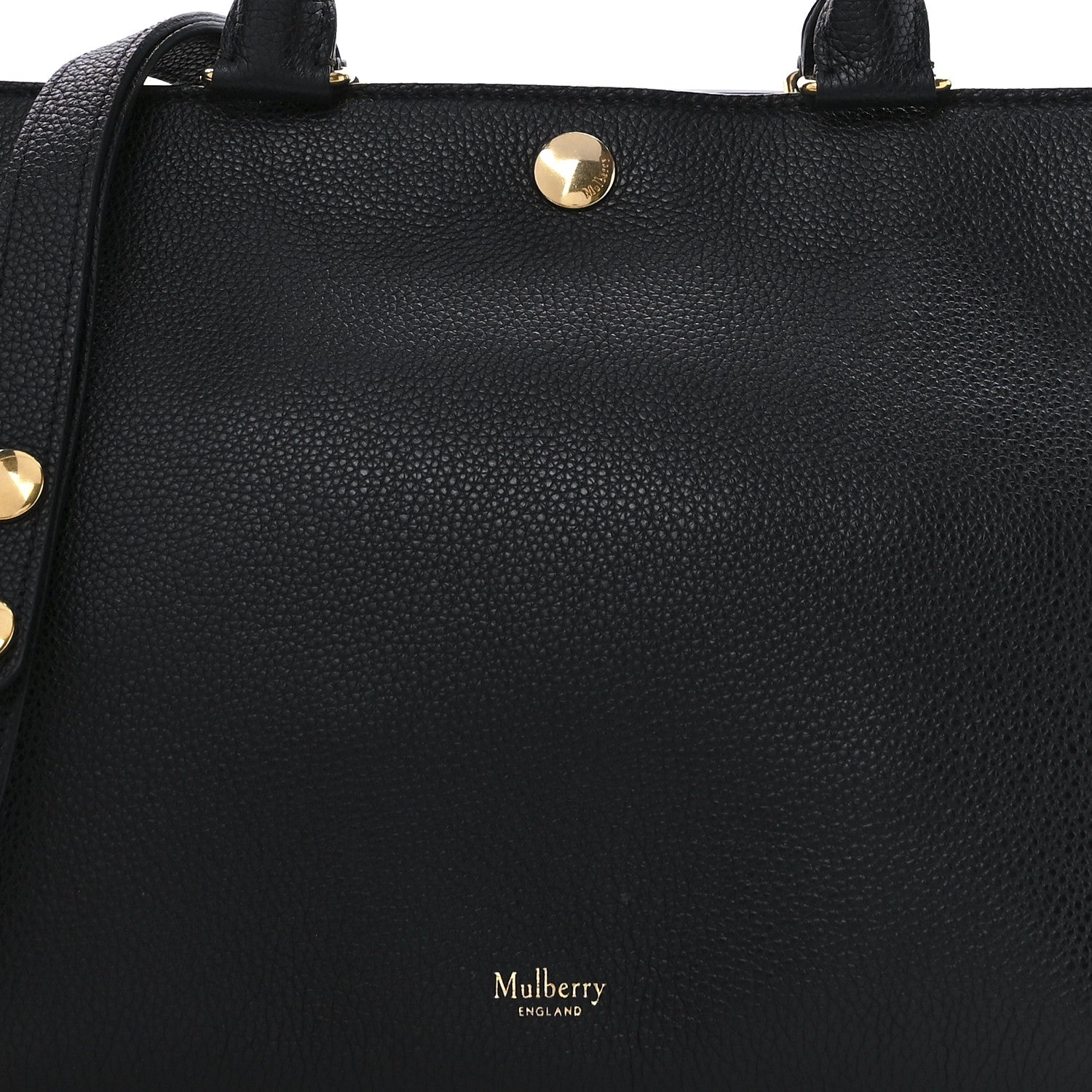 Mulberry Small Classic Grain Stud Tote Black 9 of 10
