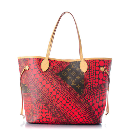 Louis Vuitton Monogram Kusama Waves Neverfull MM Red 1 of 8