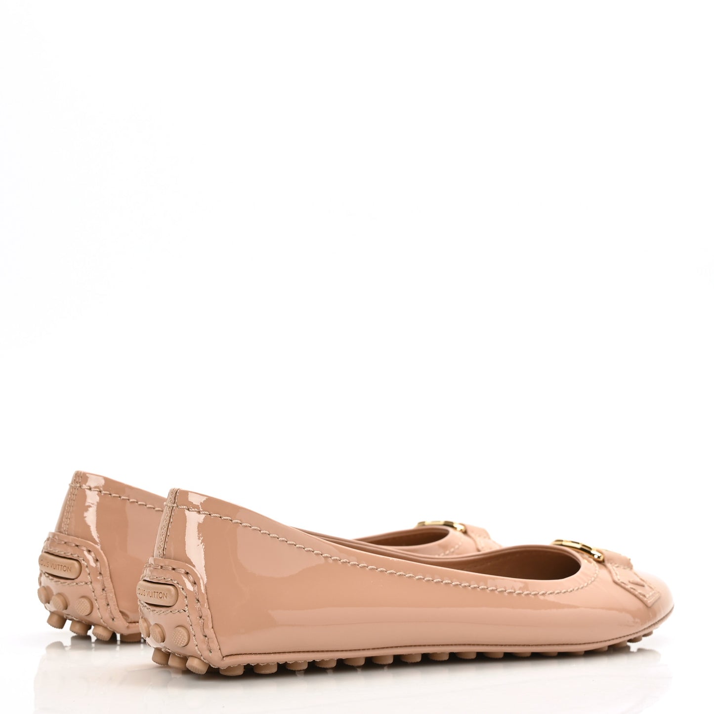 Patent Calfskin Oxford Ballerina Flats 36.5 Rose Poudre
