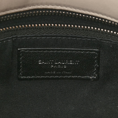 Saint Laurent Lambskin Quilted Medium Loulou Puffer Monogram Chain Satchel Crema Soft 7 of 9