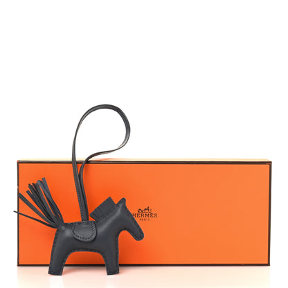 Hermes Milo Lambskin Swift Grigri Rodeo Horse Bag Charm PM Ardoise 4 of 4