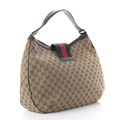 Gucci Monogram Large New Ladies Web Hobo Dark Brown 3 of 11