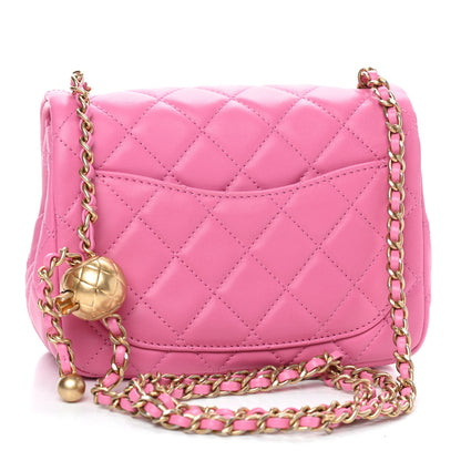 Chanel Lambskin Quilted Mini Pearl Crush Flap Pink 3 of 9