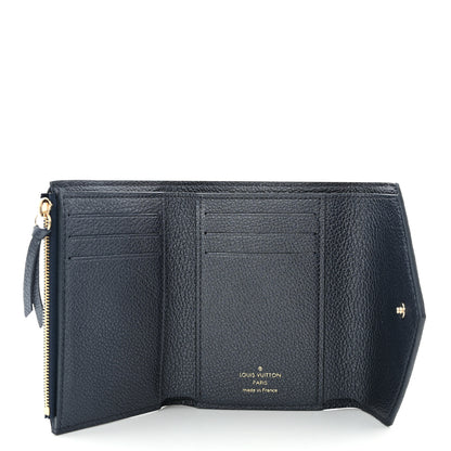 Louis Vuitton Empreinte Monogram Flower Victorine Wallet Navy Blue 5 of 7