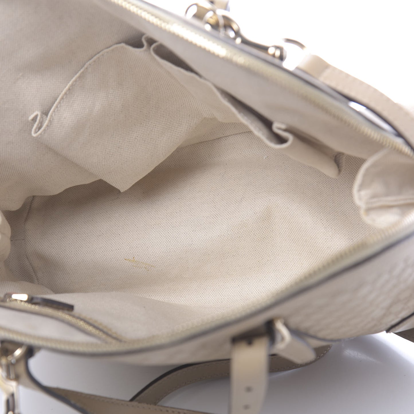 Microguccissima Small Nice Top Handle Dome Bag Beige