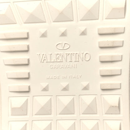 Valentino Garavani Calfskin Rockstud Open Sneakers 36 White Pewter 7 of 9