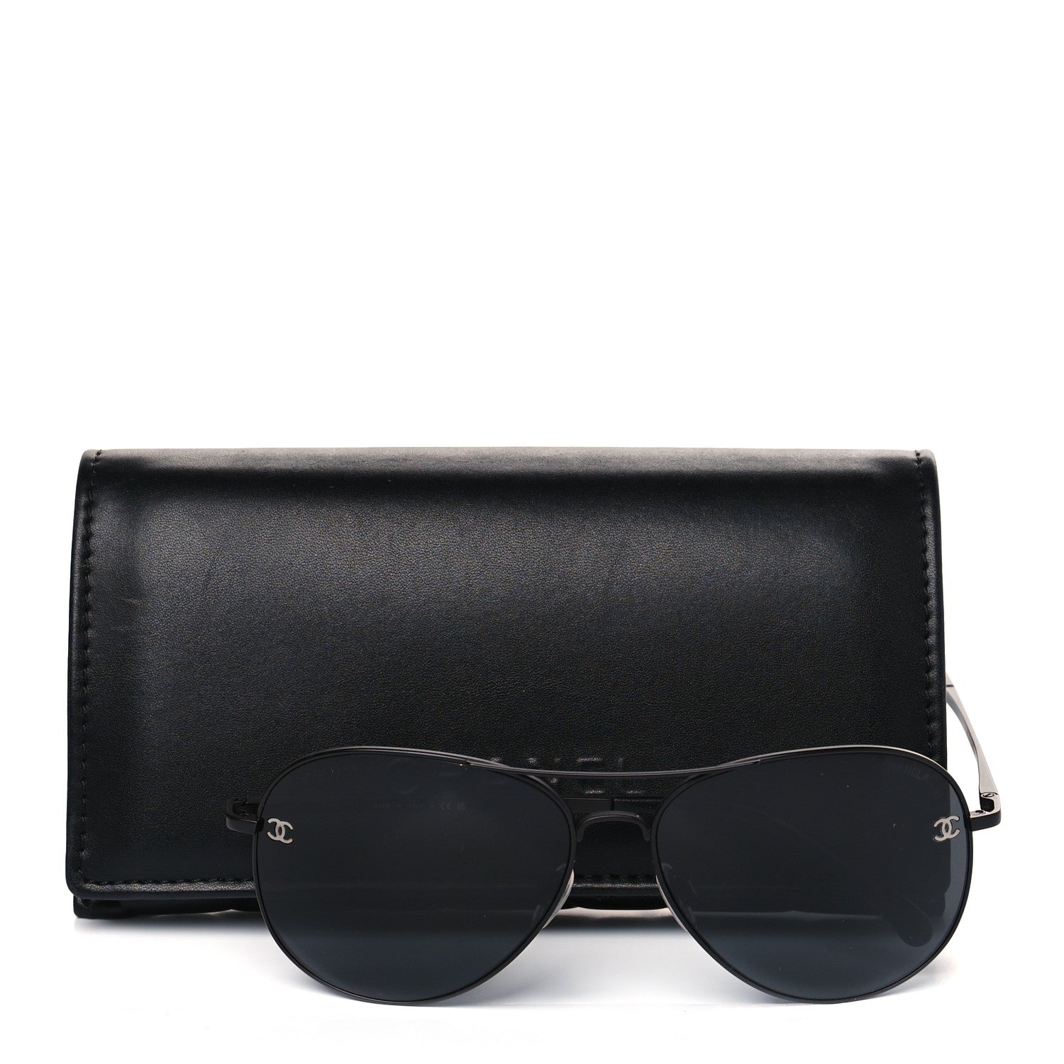 Chanel Metal Aviator CC Sunglasses 4189-T-Q Black 7 of 7