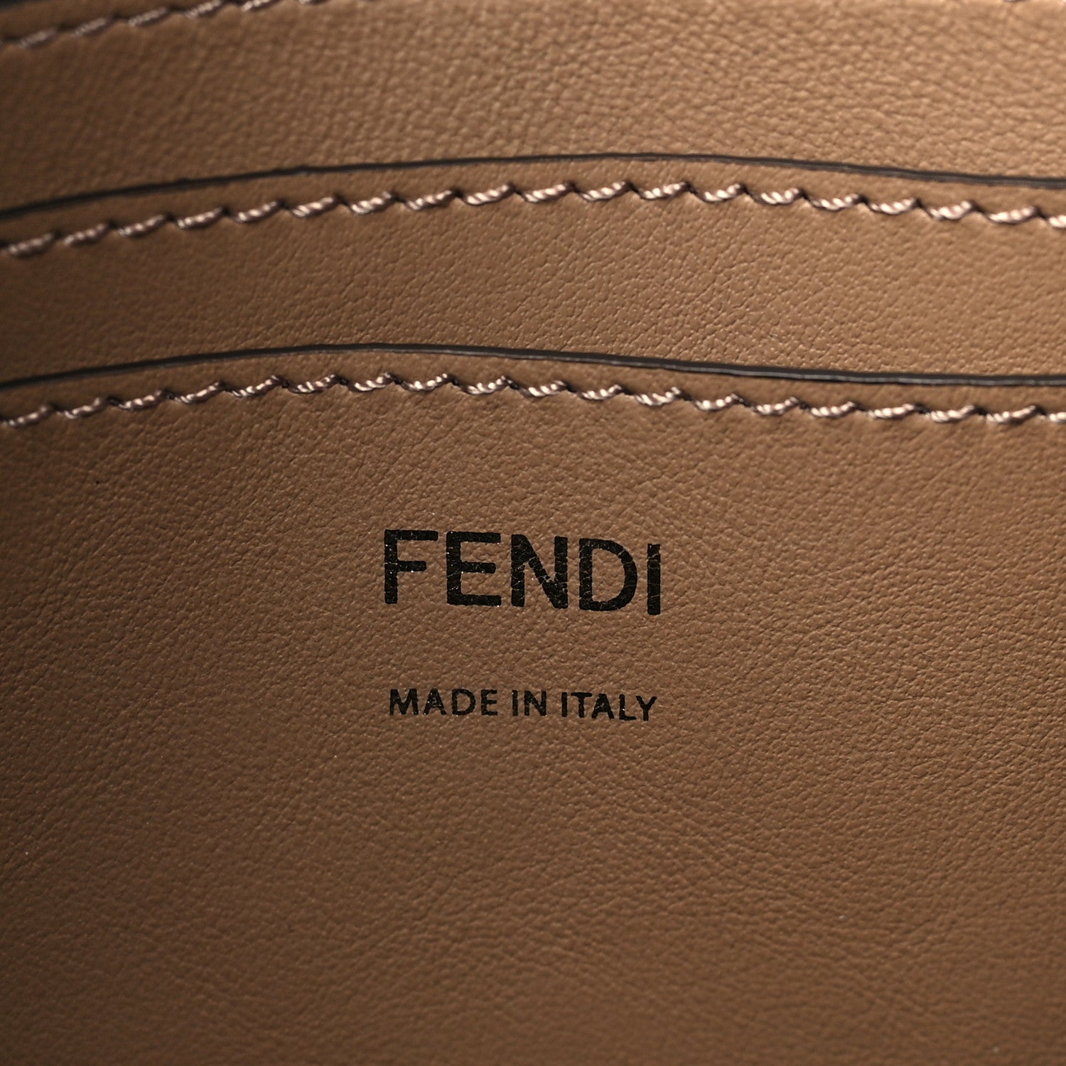 Fendi Fabric Jacquard Vitello Grace FF 1974 Baguette Pouch Tobacco Moro Sand 6 of 11