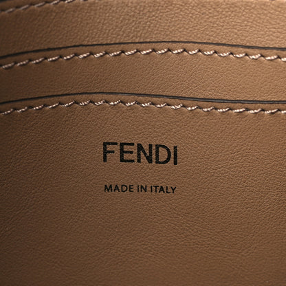 Fendi Fabric Jacquard Vitello Grace FF 1974 Baguette Pouch Tobacco Moro Sand 6 of 11