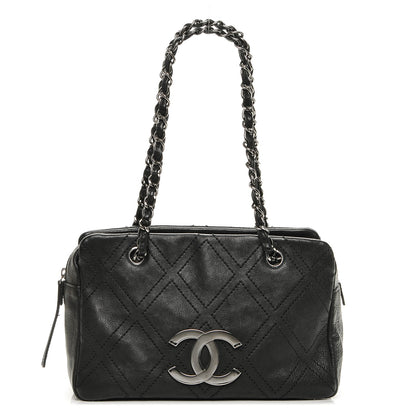 Chanel Calfskin Small Diamond Stitch Tote Black 1 of 7