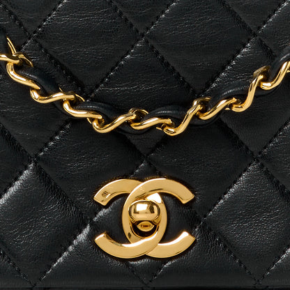 Chanel Lambskin Quilted Small Single Flap Black 10 of 12