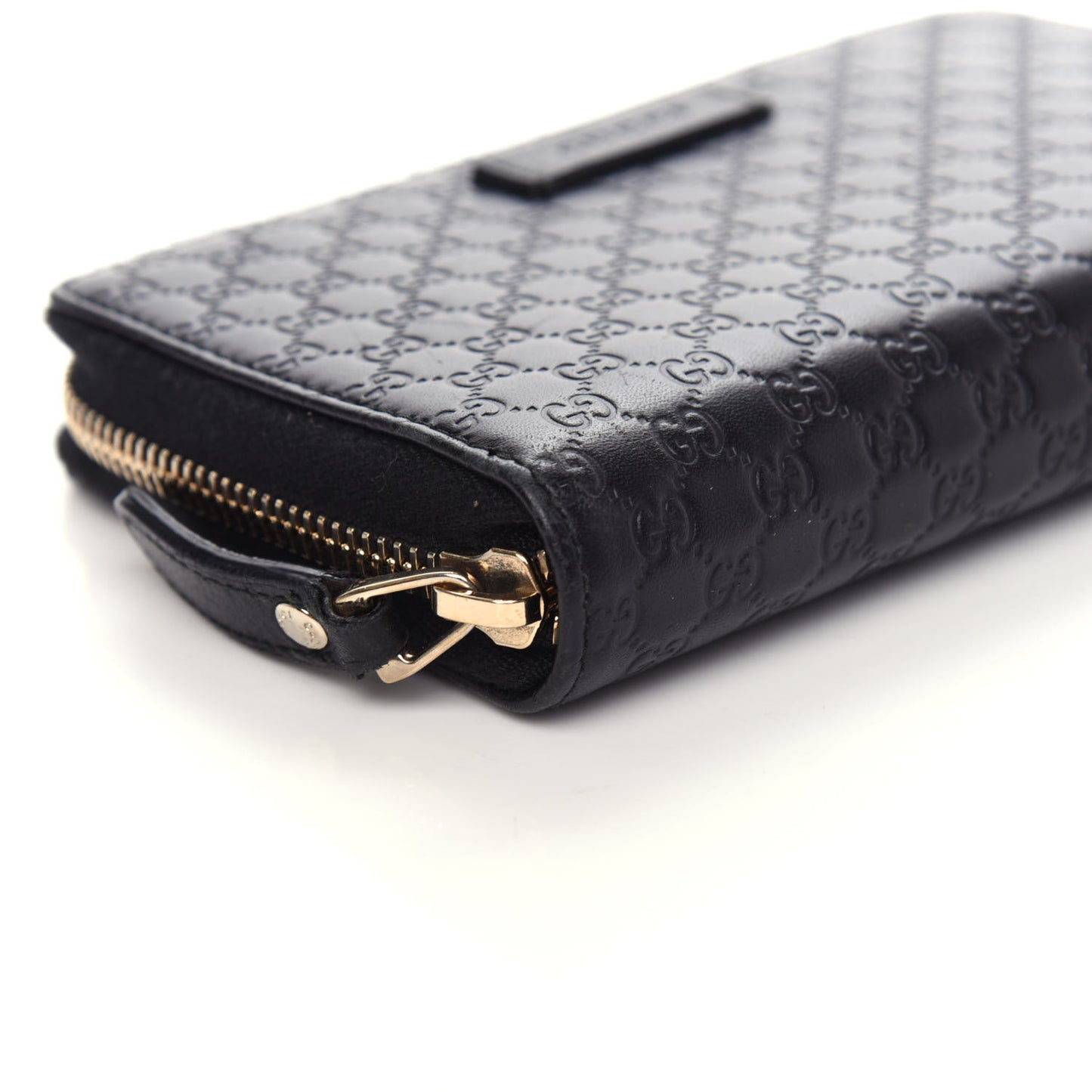 Soft Microguccissima Zip Around Organizer Wallet Black