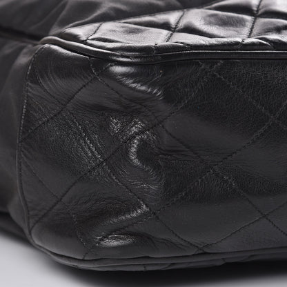 Chanel Canvas Calfskin Shopping Tote Black 14 of 15