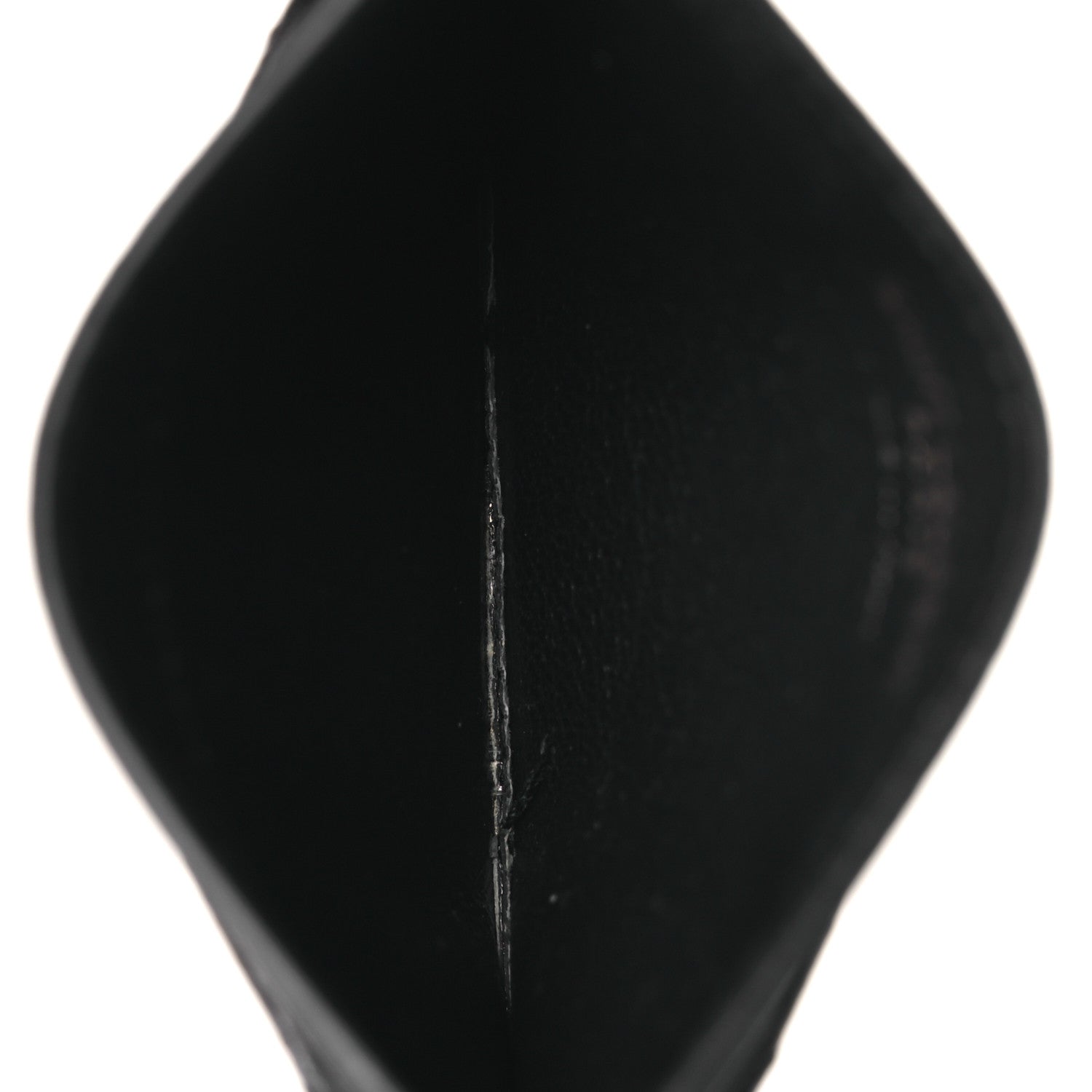 Saint Laurent Grain De Poudre Matelasse Chevron Monogram Credit Card Case Black 5 of 8