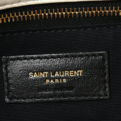 Saint Laurent Boucle Tweed Quilted Small Loulou Puffer Monogram Chain Satchel Crema Soft 6 of 10