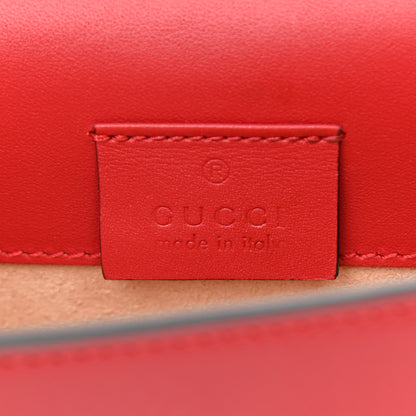 Gucci Calfskin Super Mini Sylvie Chain Shoulder Bag Hibiscus Red 6 of 8