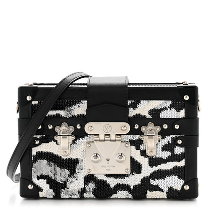 Louis Vuitton Sequins Leopard Petite Malle Black Gris 1 of 10