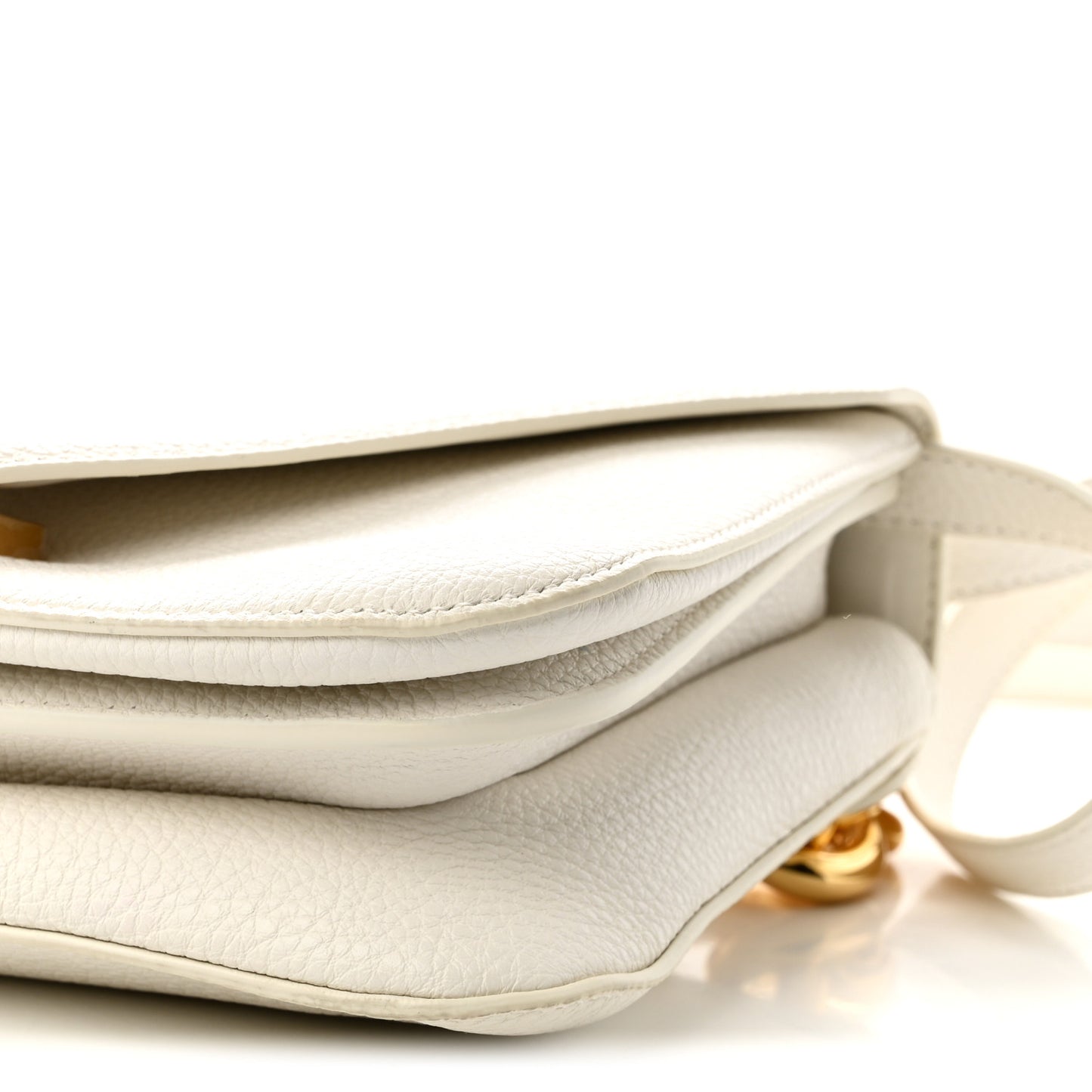 Calfskin Mount Envelope Bag White