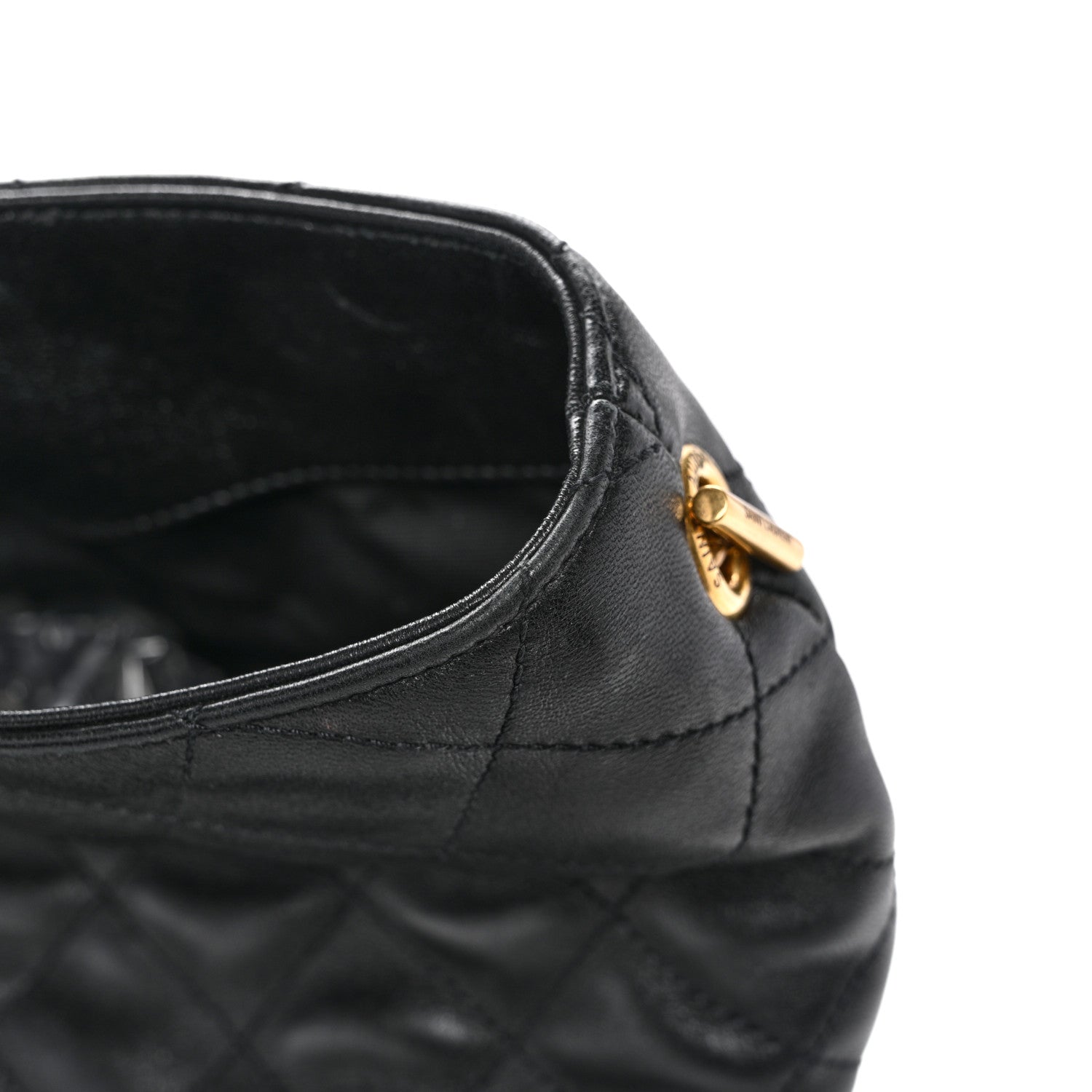 Saint Laurent Lambskin Quilted Maxi Icare Shopping Tote Black 14 of 15