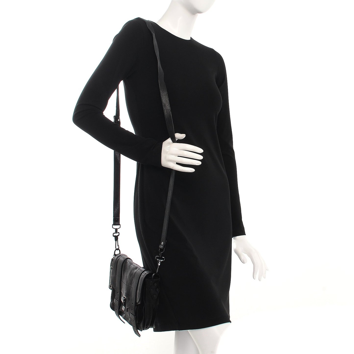 Lambskin PS1 Mini Pouch Messenger Black