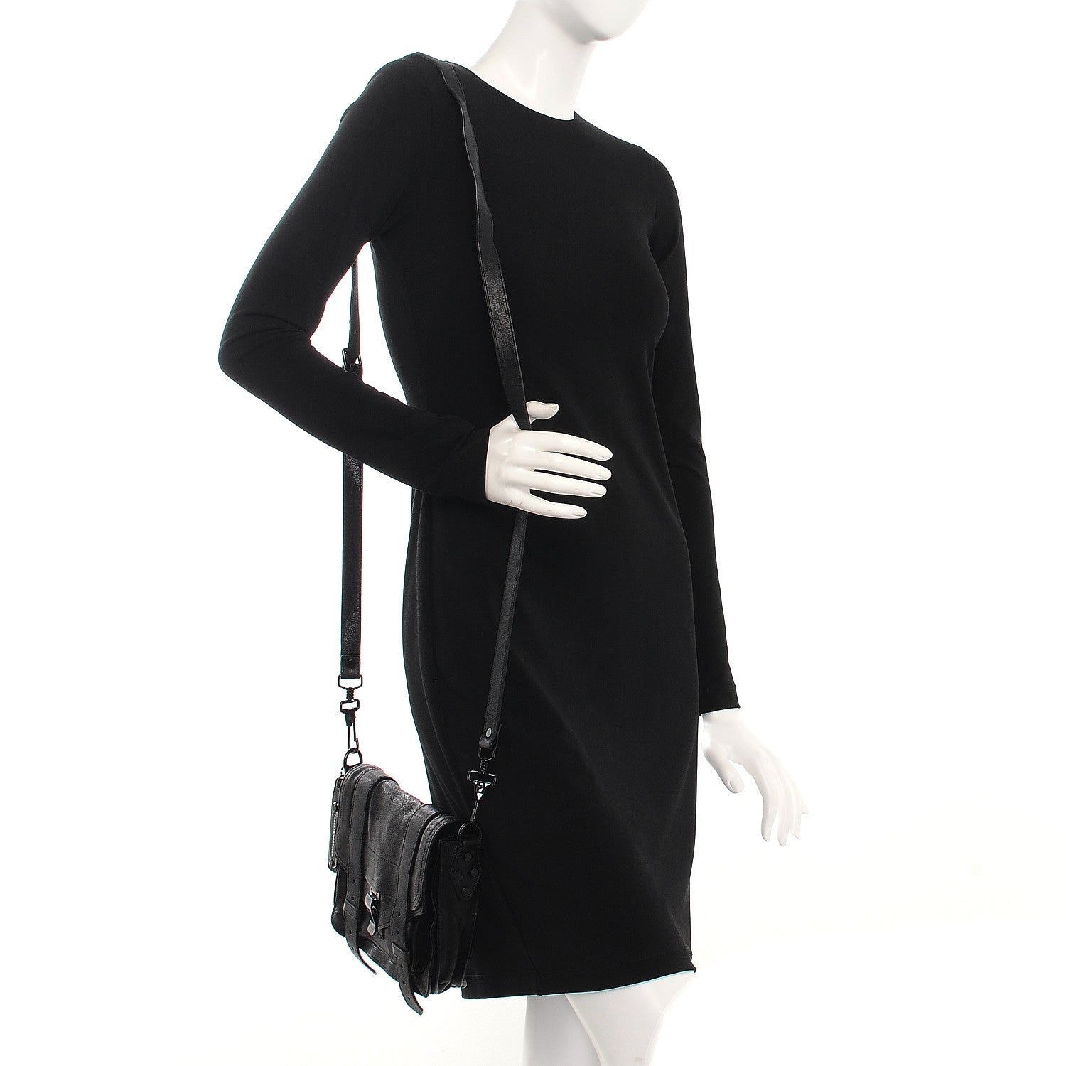 Proenza Schouler Lambskin PS1 Mini Pouch Messenger Black 2 of 10